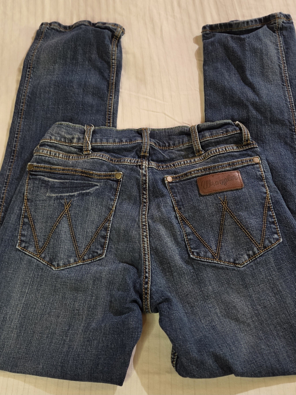 Wrangler Retro Slim Straight Western Denim Blue Jeans Size 29x32 (29×31)